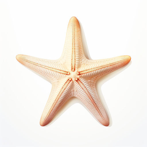 Minimalist starfish illustration on white backdrop