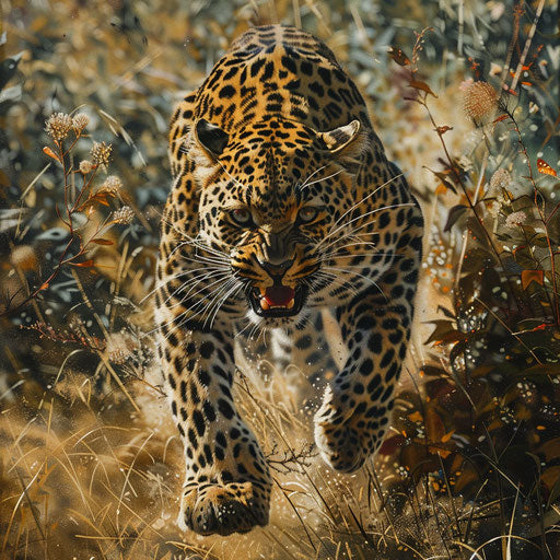 The Amur leopard's swift strike