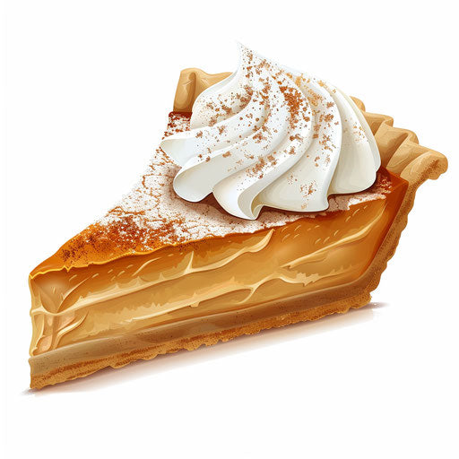 pumpkin pie clipart in photo realistic style