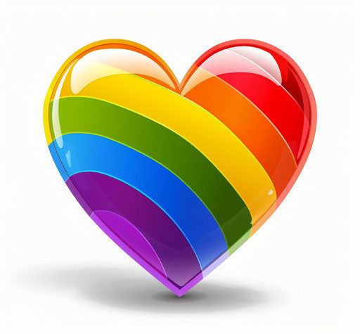 Rainbow heart LGBT pride, free vector 11