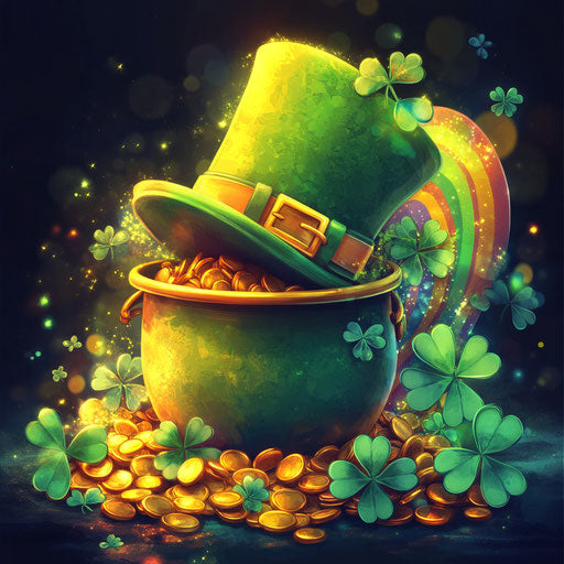 Hidden treasure under the shimmering rainbow