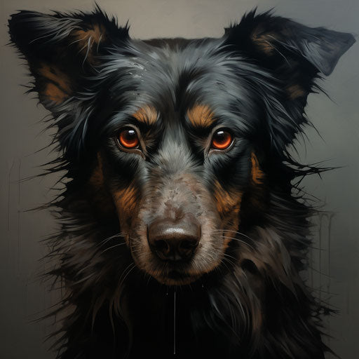 The dog injured in a car accident