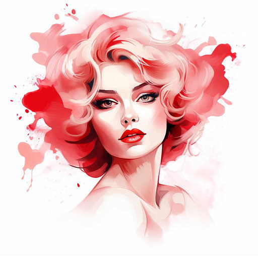 Red Clipart in the Style of Pastel Colors Art