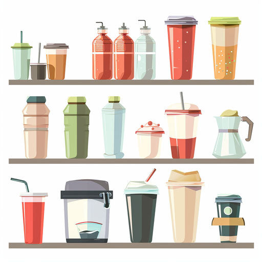 Canteen clipart in a photo-realistic style on a white background
