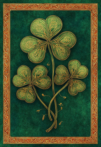 Celtic Knot Design with Three Clover Leaves