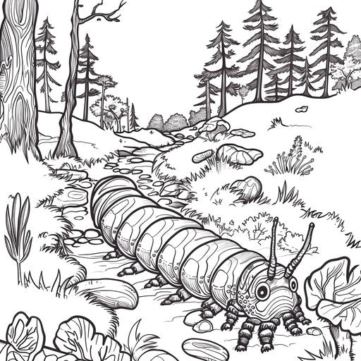 Caterpillar in Forest