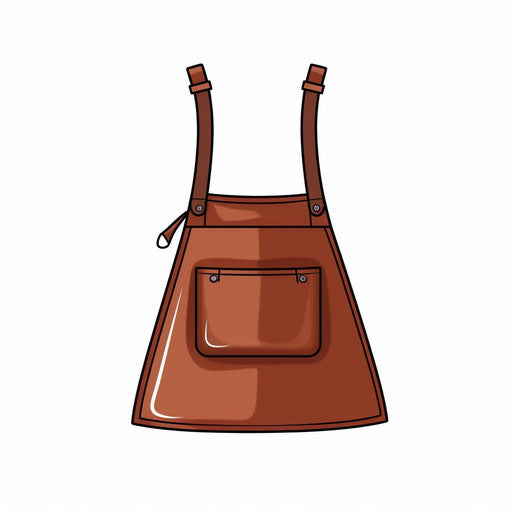 Minimalist style apron clipart, on white background
