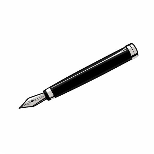 Pen clipart in the minimalist style, on a white background