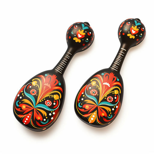 Maracas illustration in the style of Chiaroscuro Art