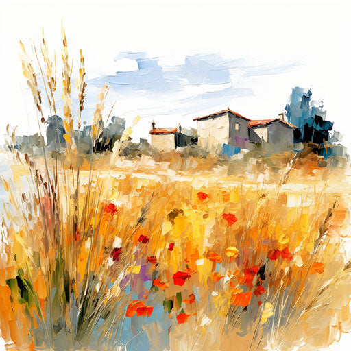 Impressionistic Art style clipart on white background