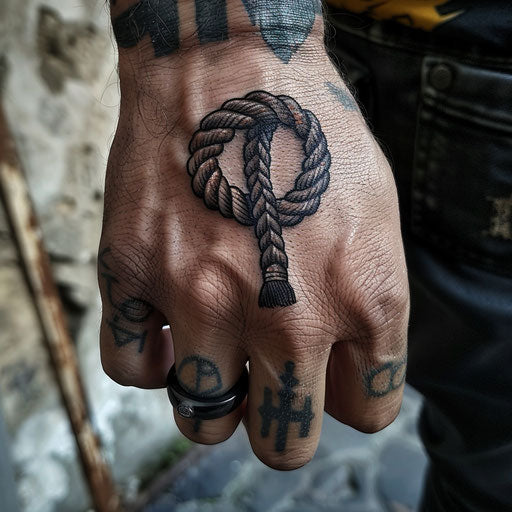 Sailor's rope tattoo on the finger ring