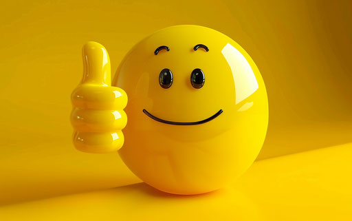 Yellow emote for thumbs up gesture