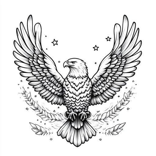 Bold Eagle Chest Tattoo Tattoo Design Pack