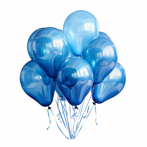 Blue balls in the style of oil painting