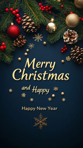 Eclectic Merry Christmas And Happy New Year Caricature Clipart for Home Office Decor