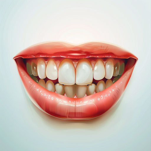 Realistic smile illustration on flat white background