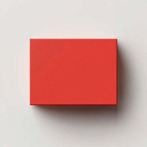 3D rectangle on flat white background, isolated clipart