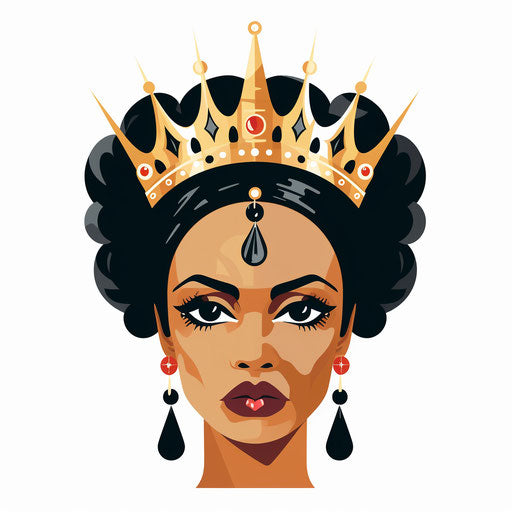 Queen clipart in Minimalist style on white background