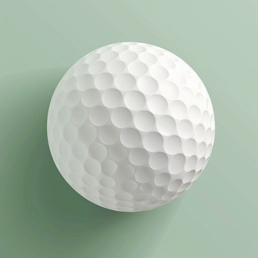 Golf ball clip art on flat random background