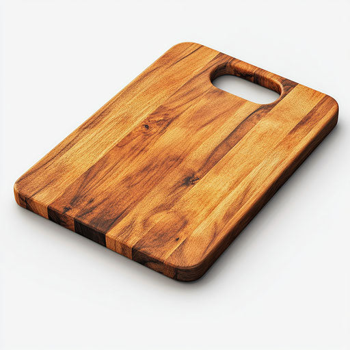 3D Cutting Board on flat white background isolated