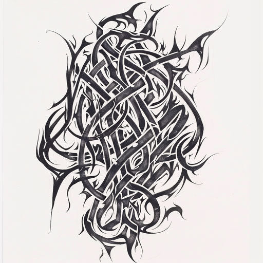 Strength and honor in Gaelic script on white canvas