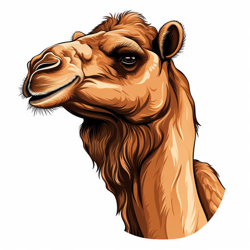 Camel drawing in the style of Chiaroscuro Art, on white background