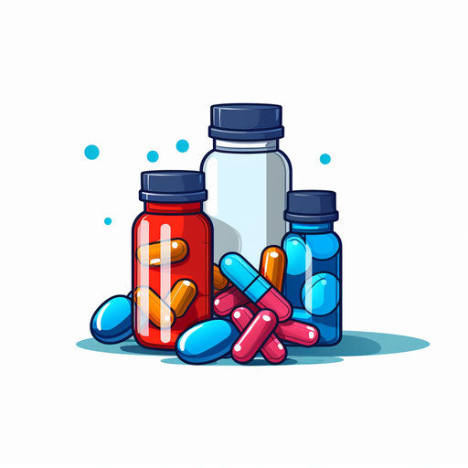 Minimalist Medical Art on White Background