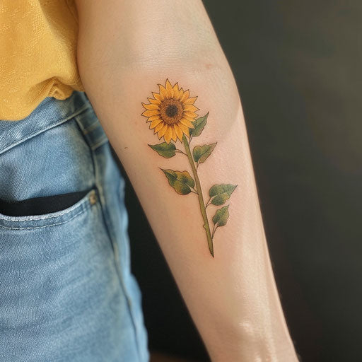 Sunflower tattoos for happiness