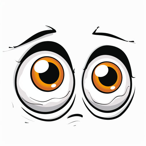 Cartoon confused eyes
