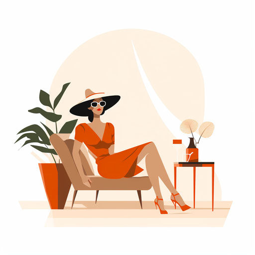 Weekend clipart in the Minimalist style, on white background