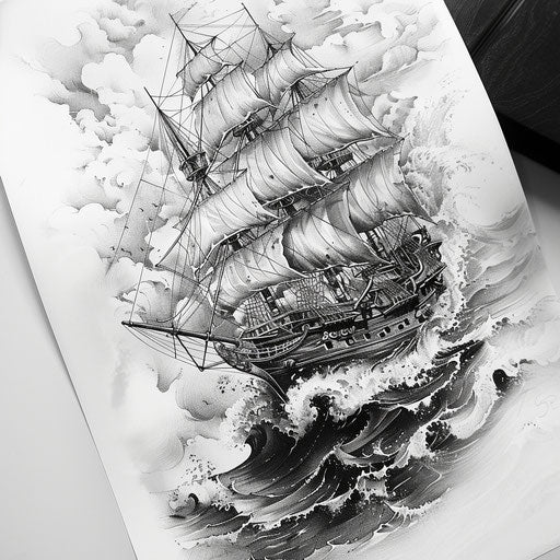 Radiant Ocean Tattoo Art Set