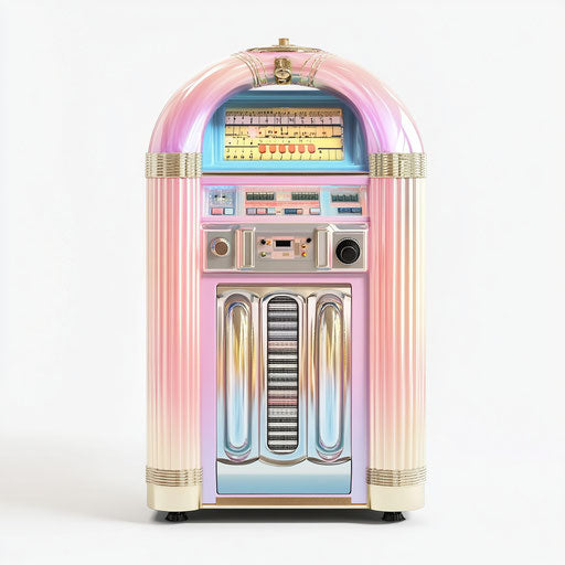 3D Jukebox on flat white background, isolated clipart