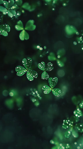 Shamrocks, St. Patrick's Day theme, mobile wallpaper