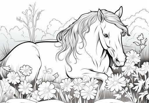 Artistic Skills with Horse Coloring Pages