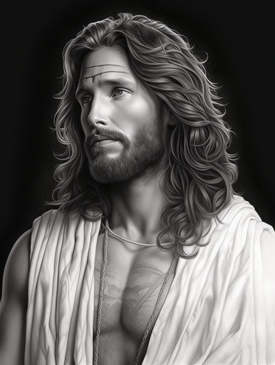 Luxurious wall hanging style Jesus tattoo design