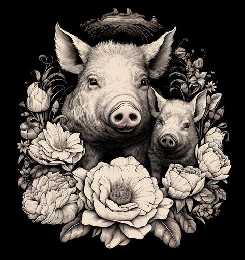 Black and white logo for friends not food