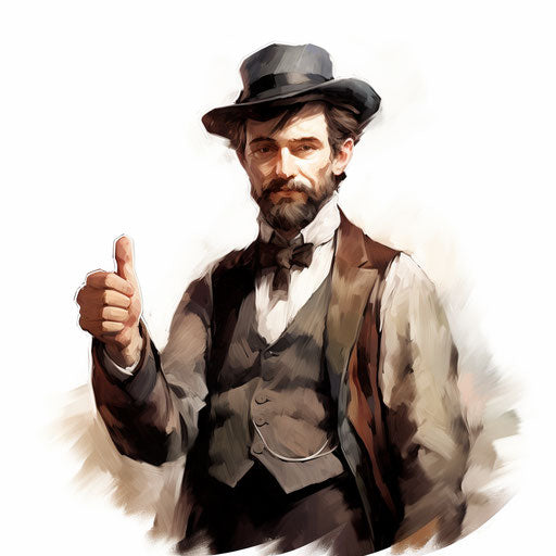 Thank you illustration in the style of Chiaroscuro Art, on white background