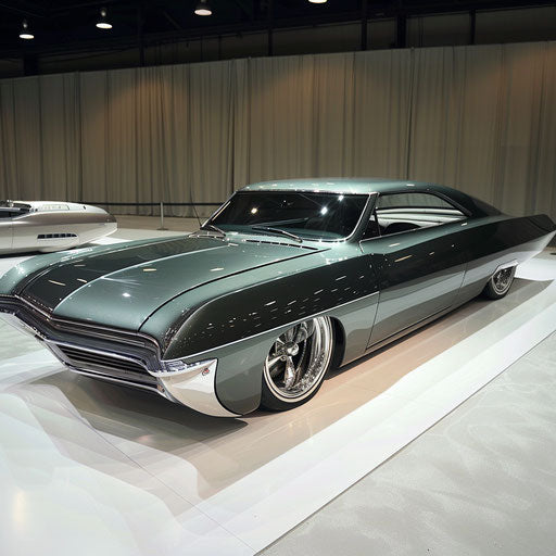 1967 Chevy Bel Air with retro-futuristic redesign exhibited