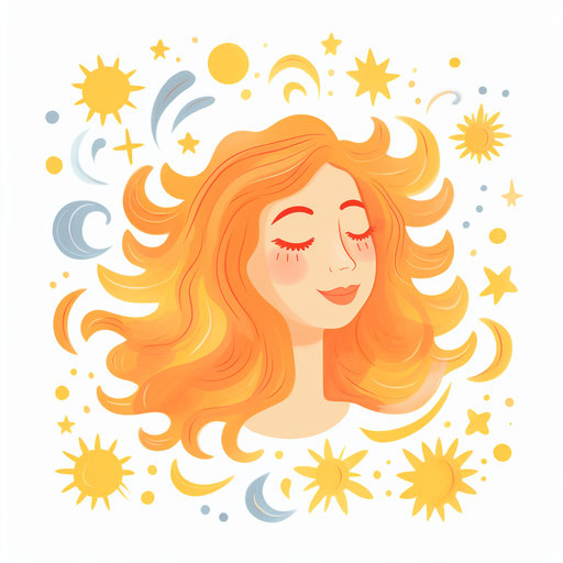 Sunshine illustration in Pastel Colors Art style
