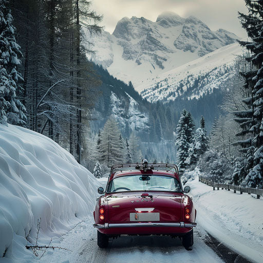 Winter wonder: 1966 Volvo P1800 with ski racks