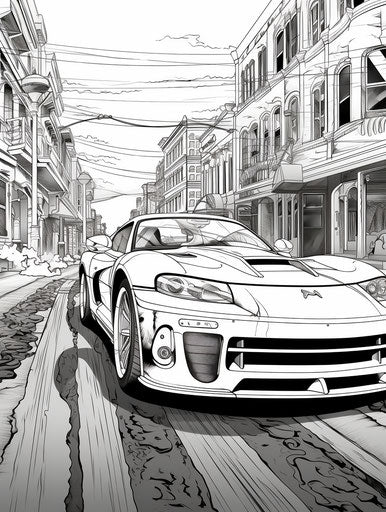 Cartoon cars super car coloring pages in gritty style shot on 70mm
