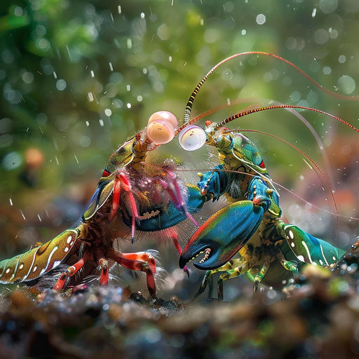 Mantis shrimp punch on prey