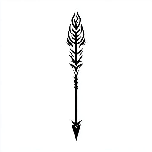 Cool small tattoo for men with black tribal arrow