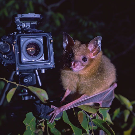 Bat photographing the unseen beauty of night under the stars