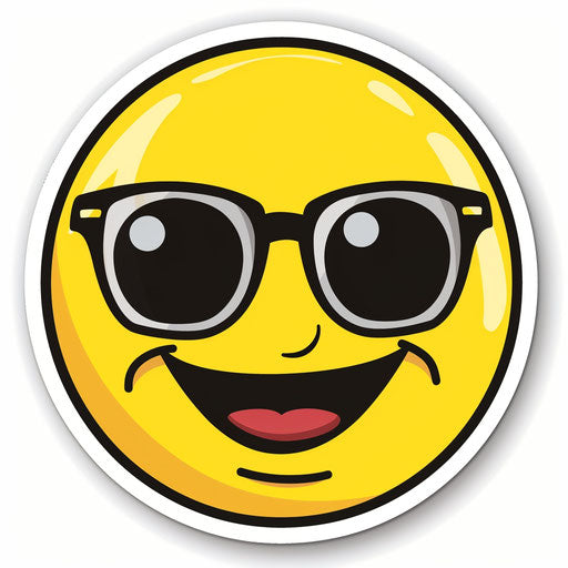 Happy smiley face with sunglasses