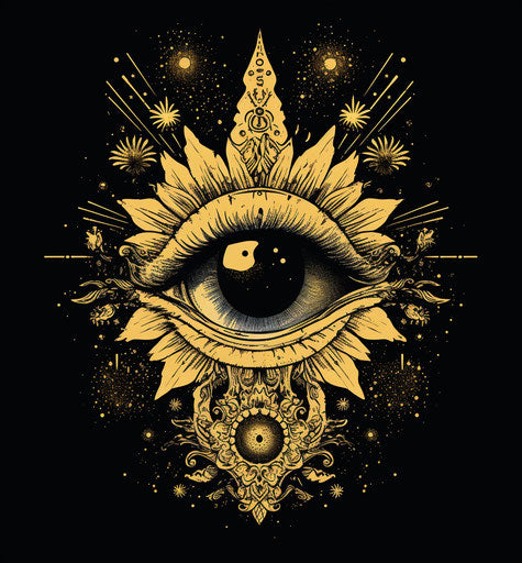 The all seeing eye with sun beams
