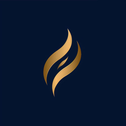 Sophisticated smart logo with gold detailing on navy blue background