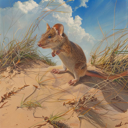 Northern brown bandicoot on a sandy dune