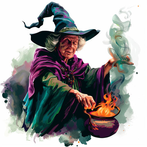 Hocus pocus clipart in a photorealistic style