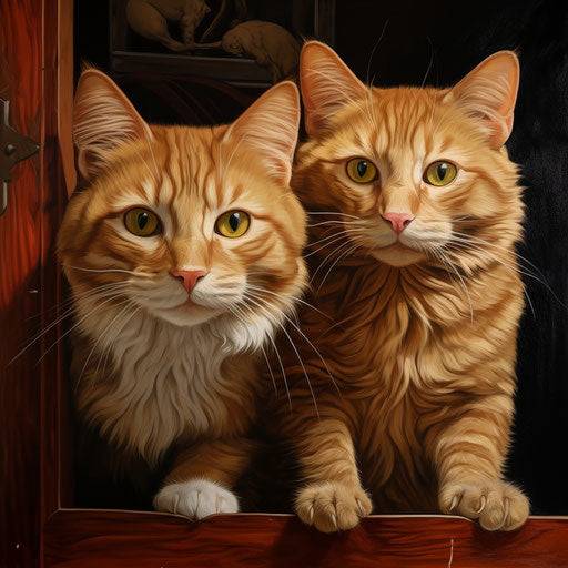 Two ginger cats